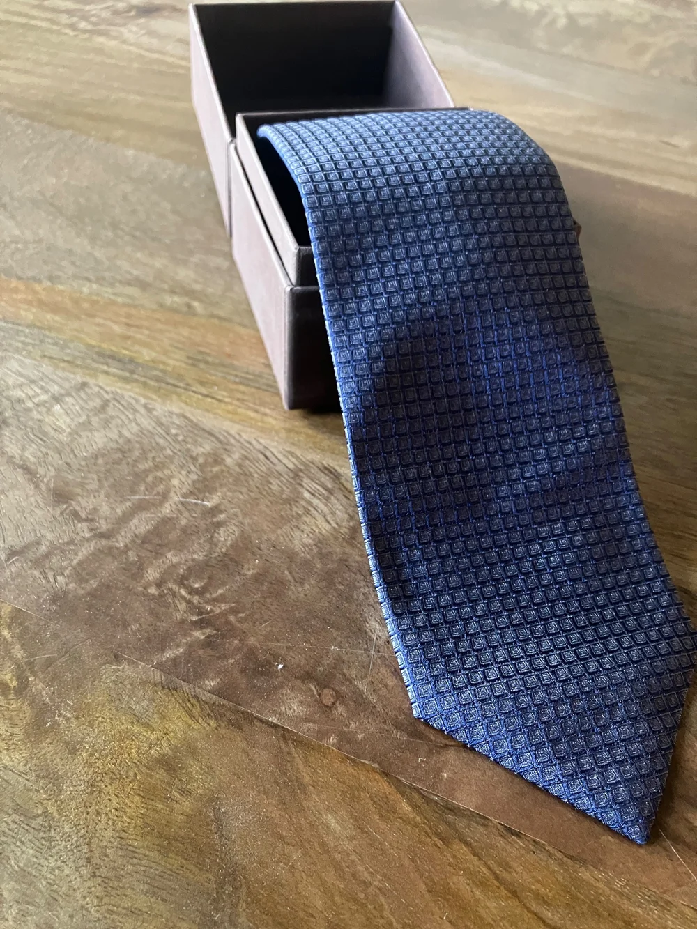 Patek Philippe Men's Textured Silk Tie in Dark Brown